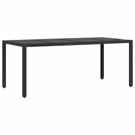Trädgårdsmöbelset 9 pcs Svart konstrotting