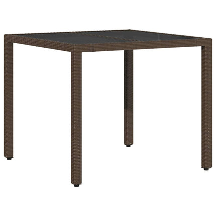 Trädgårdsmöbelset 3 pcs Brun konstrotting