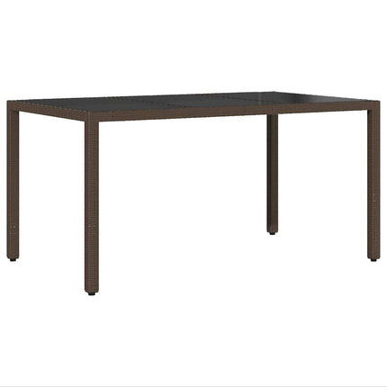 Trädgårdsmöbelset 7 pcs Brun konstrotting