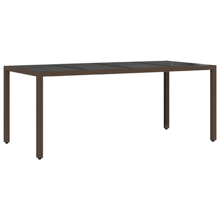 Trädgårdsmöbelset 9 pcs Brun konstrotting