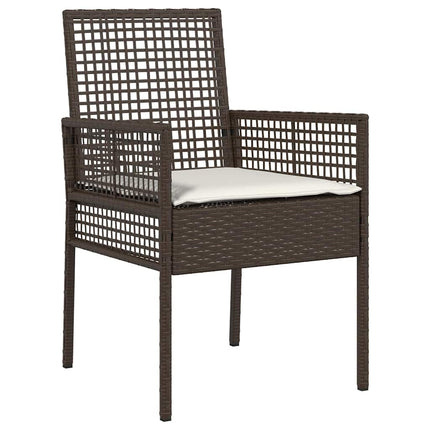 Trädgårdsmöbelset 9 pcs Brun konstrotting