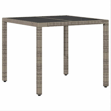 Trädgårdsmöbelset 5 pcs Grå konstrotting