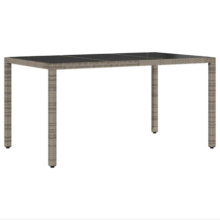 Trädgårdsmöbelset 7 pcs Grå konstrotting