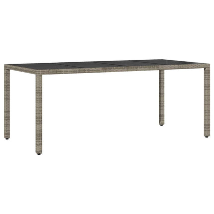Trädgårdsmöbelset 9 pcs Grå konstrotting