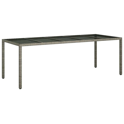 Trädgårdsmöbelset 11 pcs Grå konstrotting