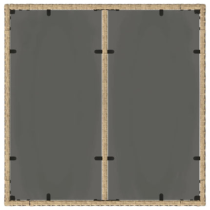 Trädgårdsmöbelset 3 pcs Beige konstrotting
