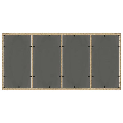 Trädgårdsmöbelset 9 pcs Beige konstrotting