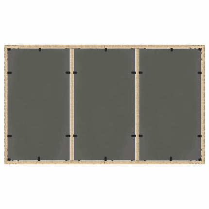Trädgårdsmöbelset 7 pcs Beige konstrotting