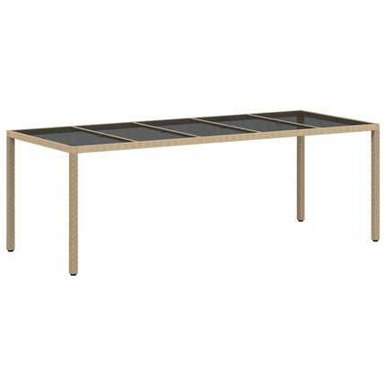 Trädgårdsmöbelset 11 st Beige konstrotting