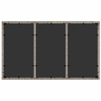 Trädgårdsmöbelset 7 pcs Ljusgrå konstrotting