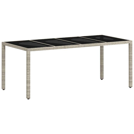 Trädgårdsmöbelset 9 pcs Ljusgrå konstrotting