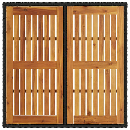 Trädgårdsmöbelset 5 pcs Svart konstrotting