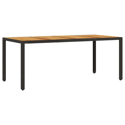 Trädgårdsmöbelset 7 pcs Svart konstrotting