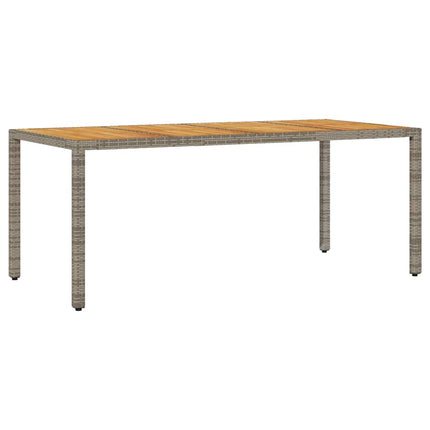 Trädgårdsmöbelset 9 pcs Grå konstrotting