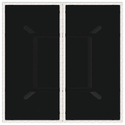 Trädgårdsmöbelset 3 pcs Ljusgrå konstrotting