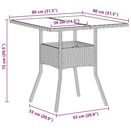 Trädgårdsmöbelset 5 pcs Ljusgrå konstrotting