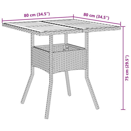 Trädgårdsmöbelset 3 pcs Svart konstrotting