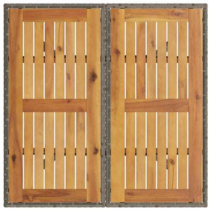 Trädgårdsmöbelset 3 pcs Grå konstrotting