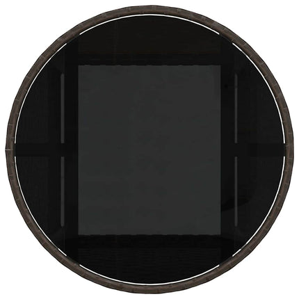 Trädgårdsmöbelset 3 pcs Brun konstrotting