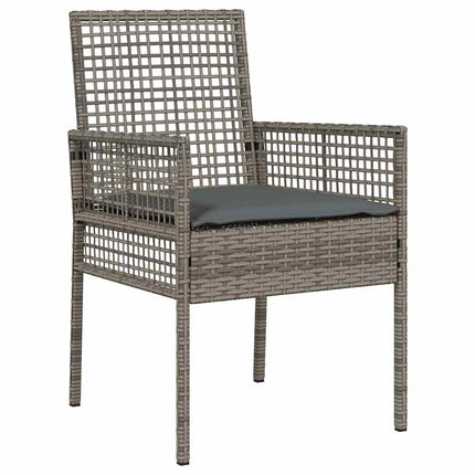Trädgårdsmöbelset 5 pcs Grå konstrotting