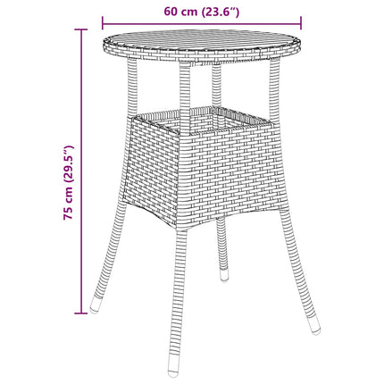 Trädgårdsmöbelset 3 pcs Grå konstrotting