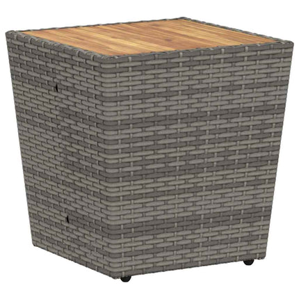 Trädgårds Bistro Set 3 st Grå konstrotting