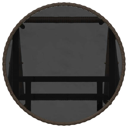 Trädgårds Bistro Set 3 pcs Brun konstrotting