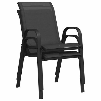Trädgårds Bistro Set 3 pcs Svart Stål