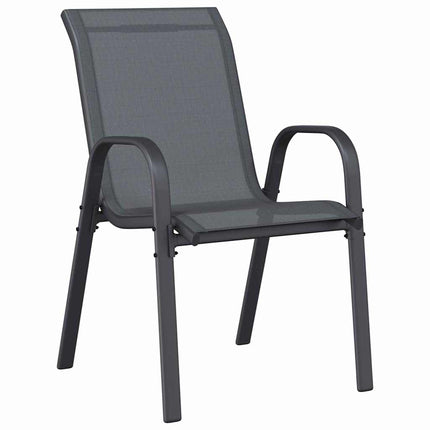 Trädgårds Bistro Set 3 st Grå Stål