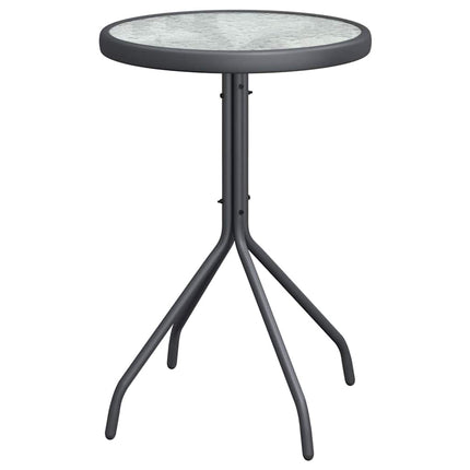 Trädgårds Bistro Set 3 pcs Grå Stål