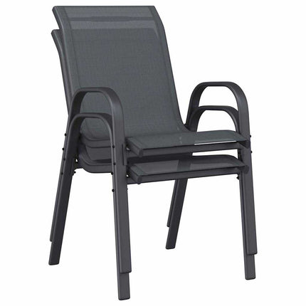 Trädgårds Bistro Set 3 st Grå Stål