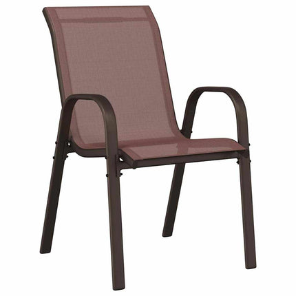 Trädgårds Bistro Set 3 pcs Brun Stål