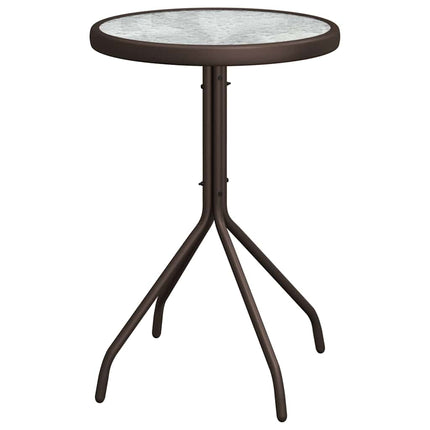 Trädgårds Bistro Set 3 pcs Brun Stål