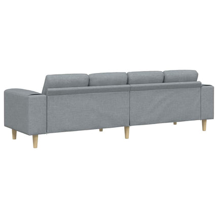 Vardagsrumsoffa Ljusgrå 250 x 77 x 76 cm Polyester