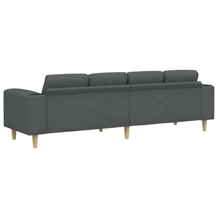 Vardagsrumsoffa Mörkgrå 250 x 77 x 76 cm Polyester