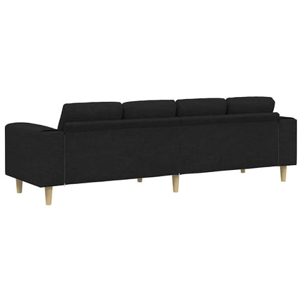 Vardagsrumsoffa Svart 250 x 77 x 76 cm Polyester