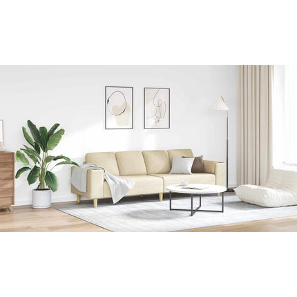 Vardagsrumsoffa Kräm 250 x 77 x 76 cm Polyester