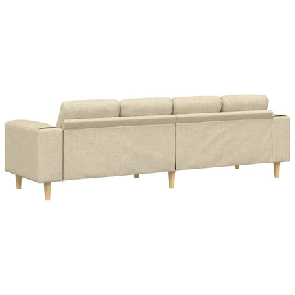 Vardagsrumsoffa Kräm 250 x 77 x 76 cm Polyester