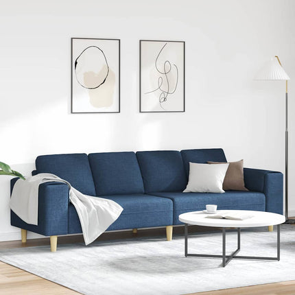 Vardagsrumsoffa Blå 250 x 77 x 76 cm Polyester