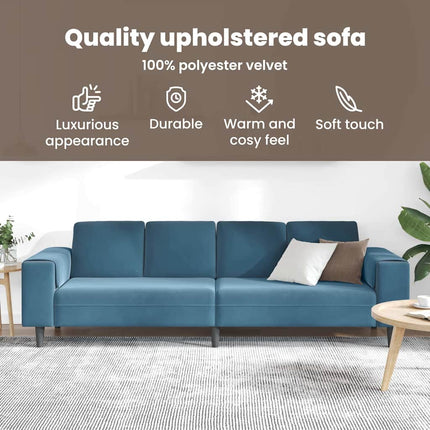 Vardagsrumsoffa Blå 250 x 77 x 76 cm
