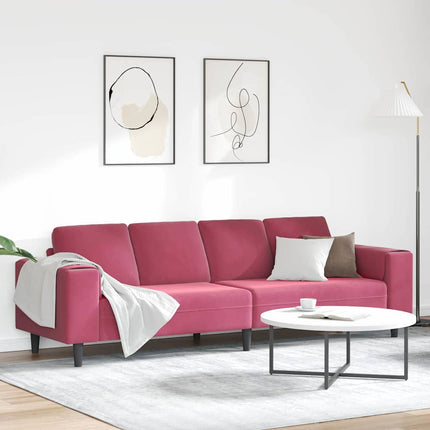 Vardagsrumsoffa Vinröd 250 x 77 x 76 cm