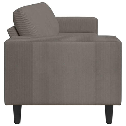 Soffa Ljusgrå 250 x 77 x 76 cm Kordread tyg