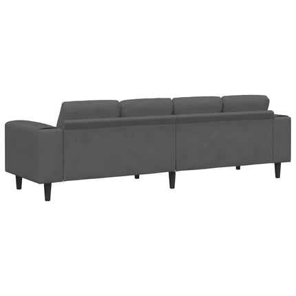 Soffa Mörkgrå 250 x 77 x 76 cm Kordread tyg