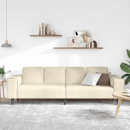 Soffa Kräm 250 x 77 x 76 cm Kordread tyg
