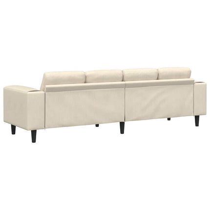 Soffa Kräm 250 x 77 x 76 cm Kordread tyg