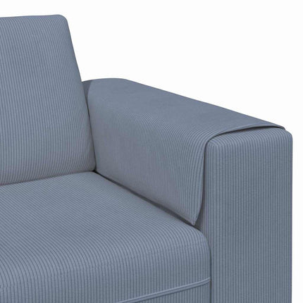 Soffa Blå 250 x 77 x 76 cm Kordread tyg