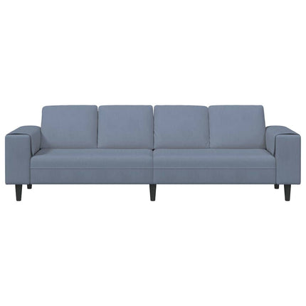 Soffa Blå 250 x 77 x 76 cm Kordread tyg