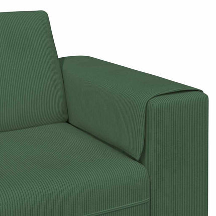 Soffa Mörkgrön 250 x 77 x 76 cm Kordread tyg