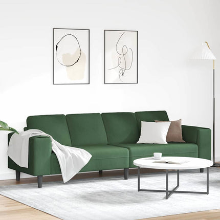 Soffa Mörkgrön 250 x 77 x 76 cm Kordread tyg
