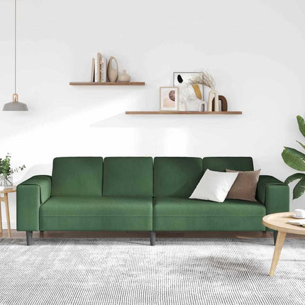 Soffa Mörkgrön 250 x 77 x 76 cm Kordread tyg